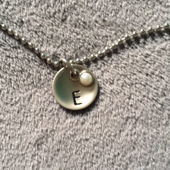Emma and E Charm Necklace - Picture 3 of 4